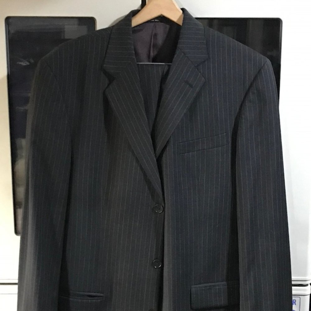 Alfani Pinstripe charcoal suit